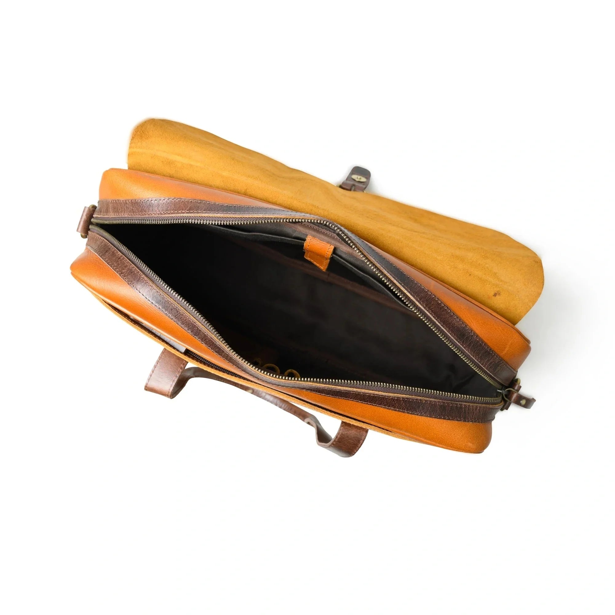 Light Brown Leather Briefcase