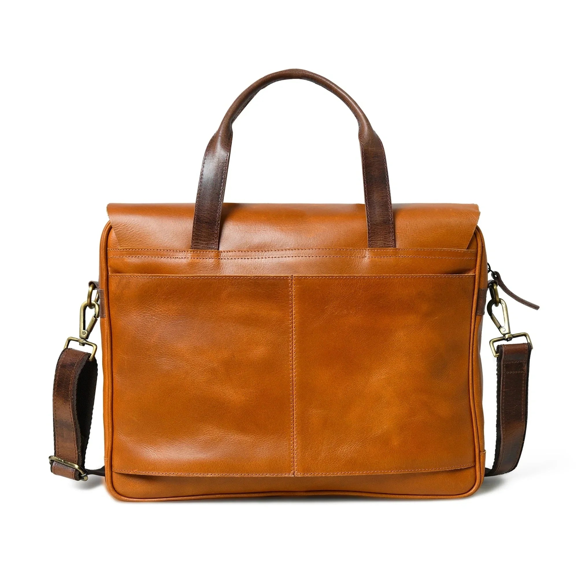 Light Brown Leather Briefcase