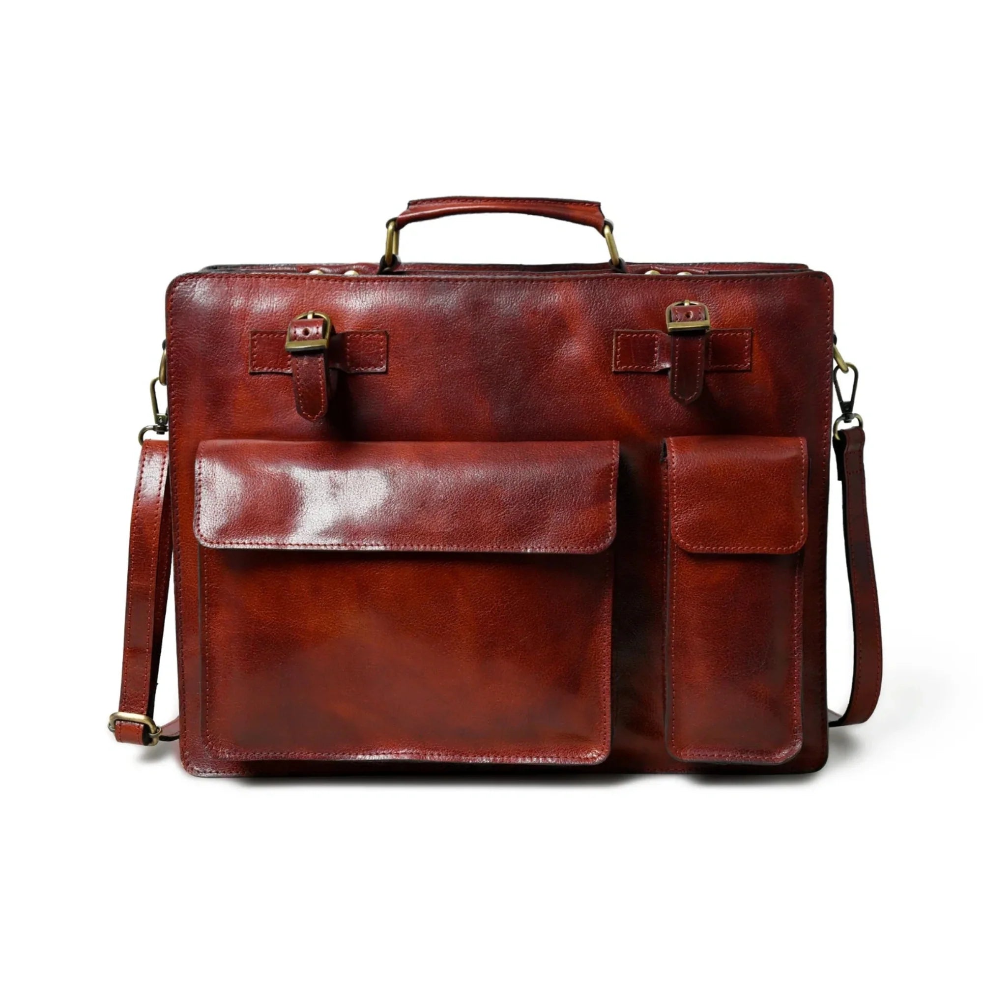 Tann Brown Leather Briefcase