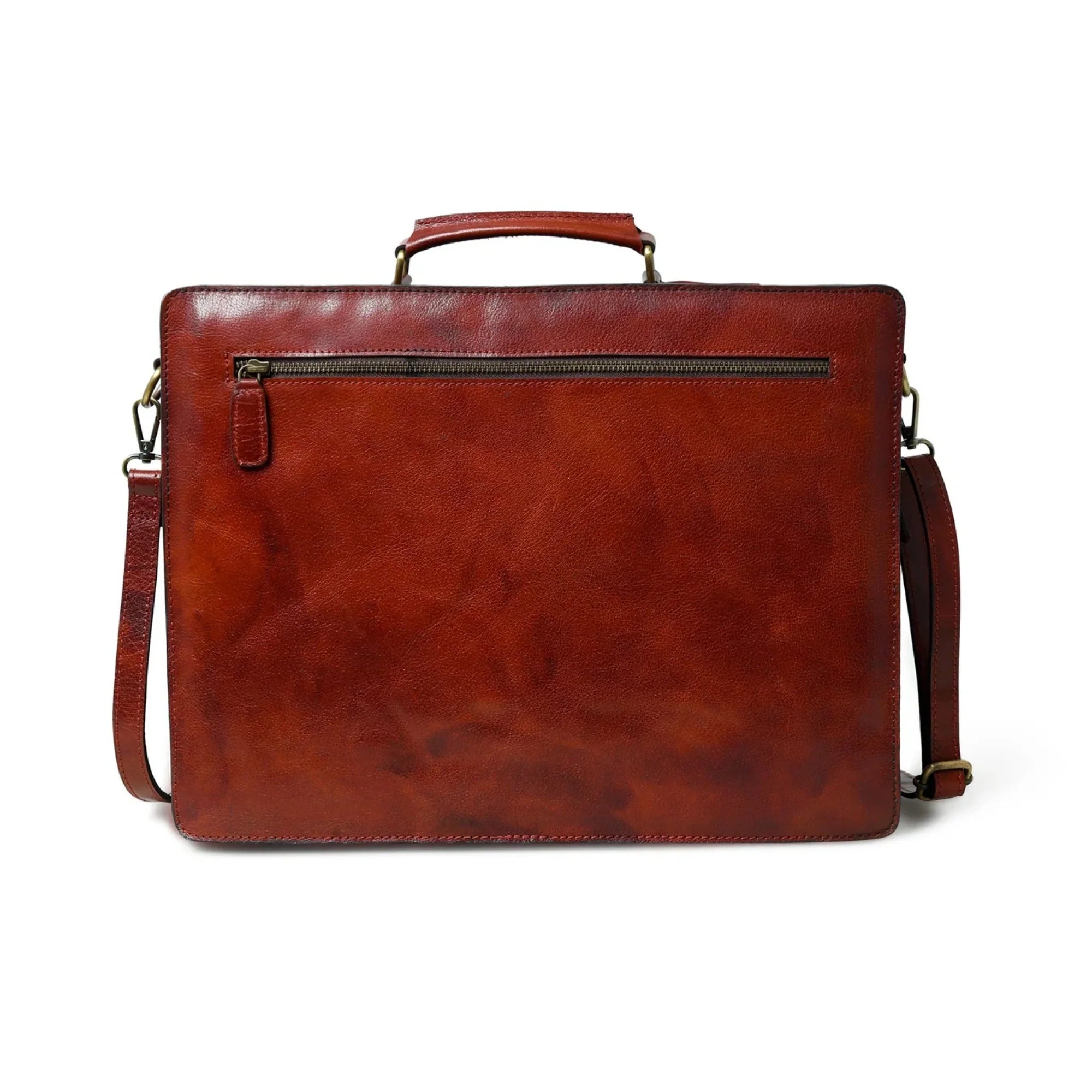 Tann Brown Leather Briefcase