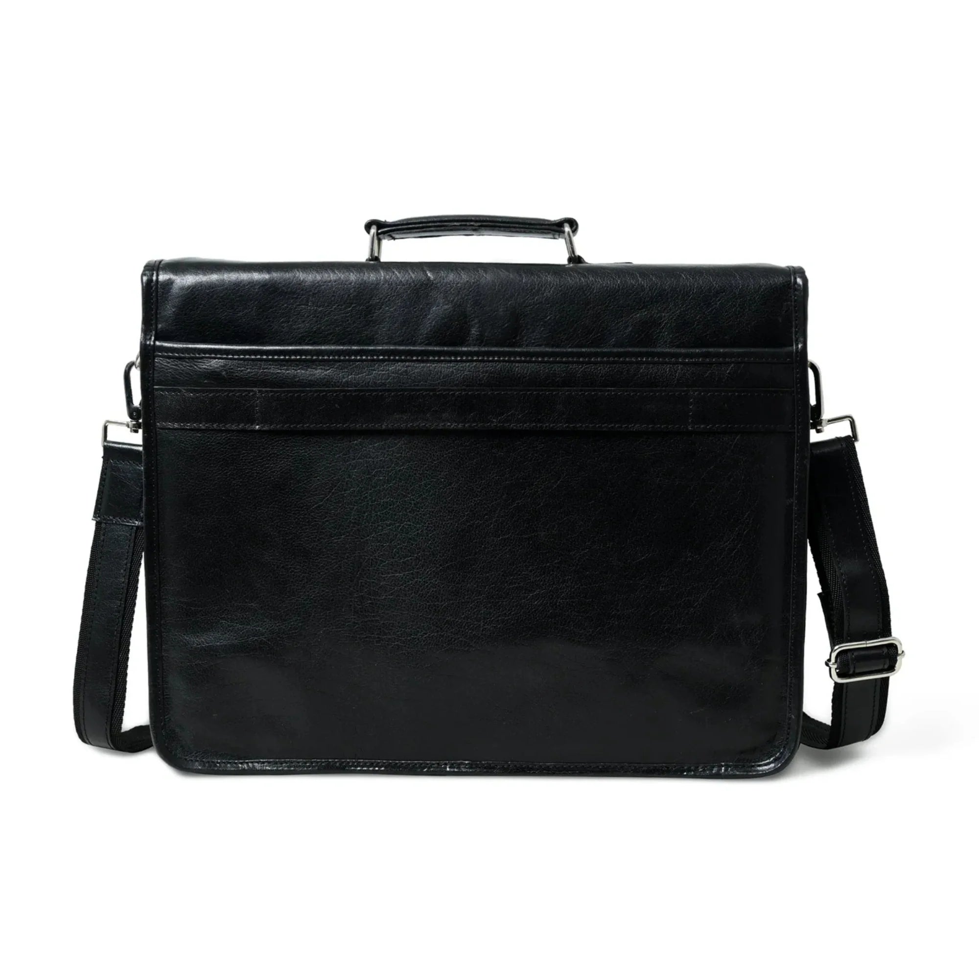 Baylor Black Leather Briefcase