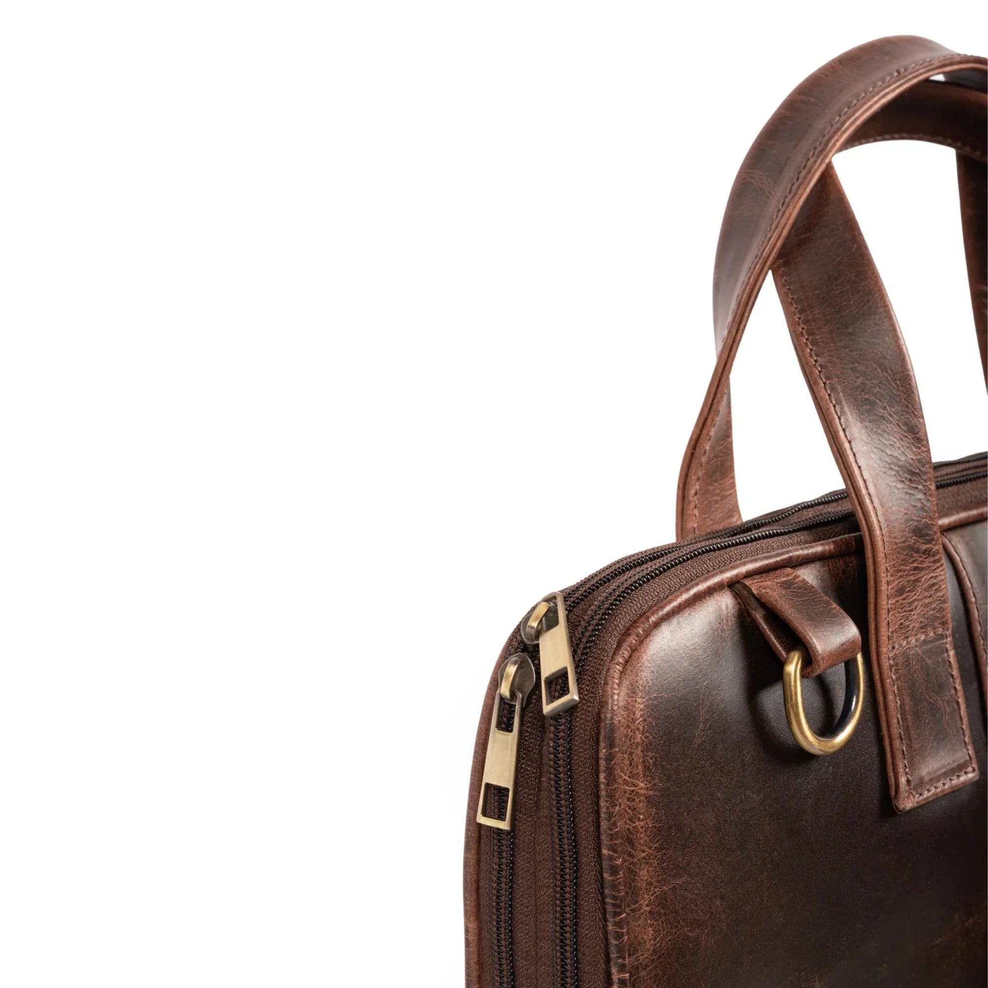 Jamie Leather Briefcase - Brown