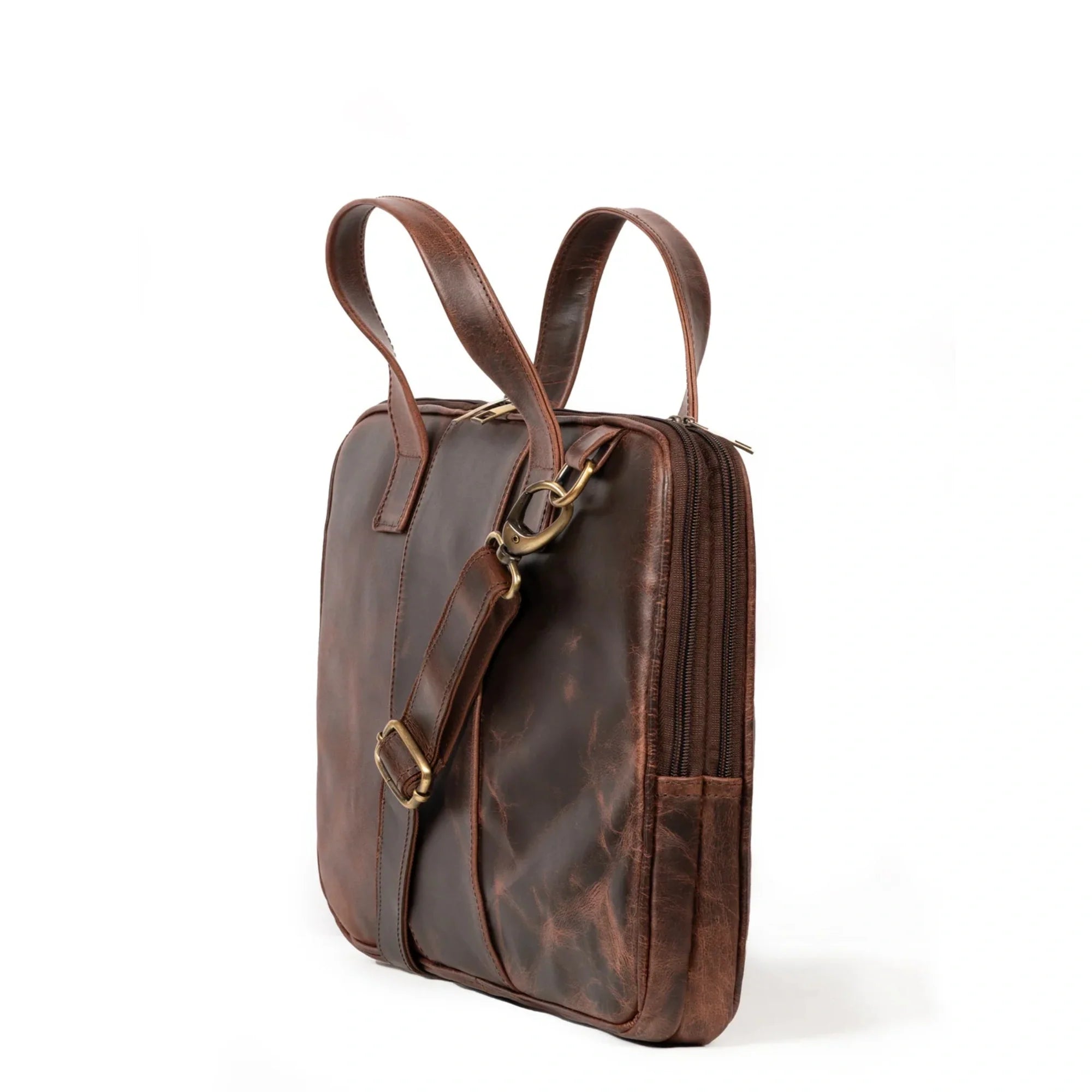 Jamie Leather Briefcase - Brown