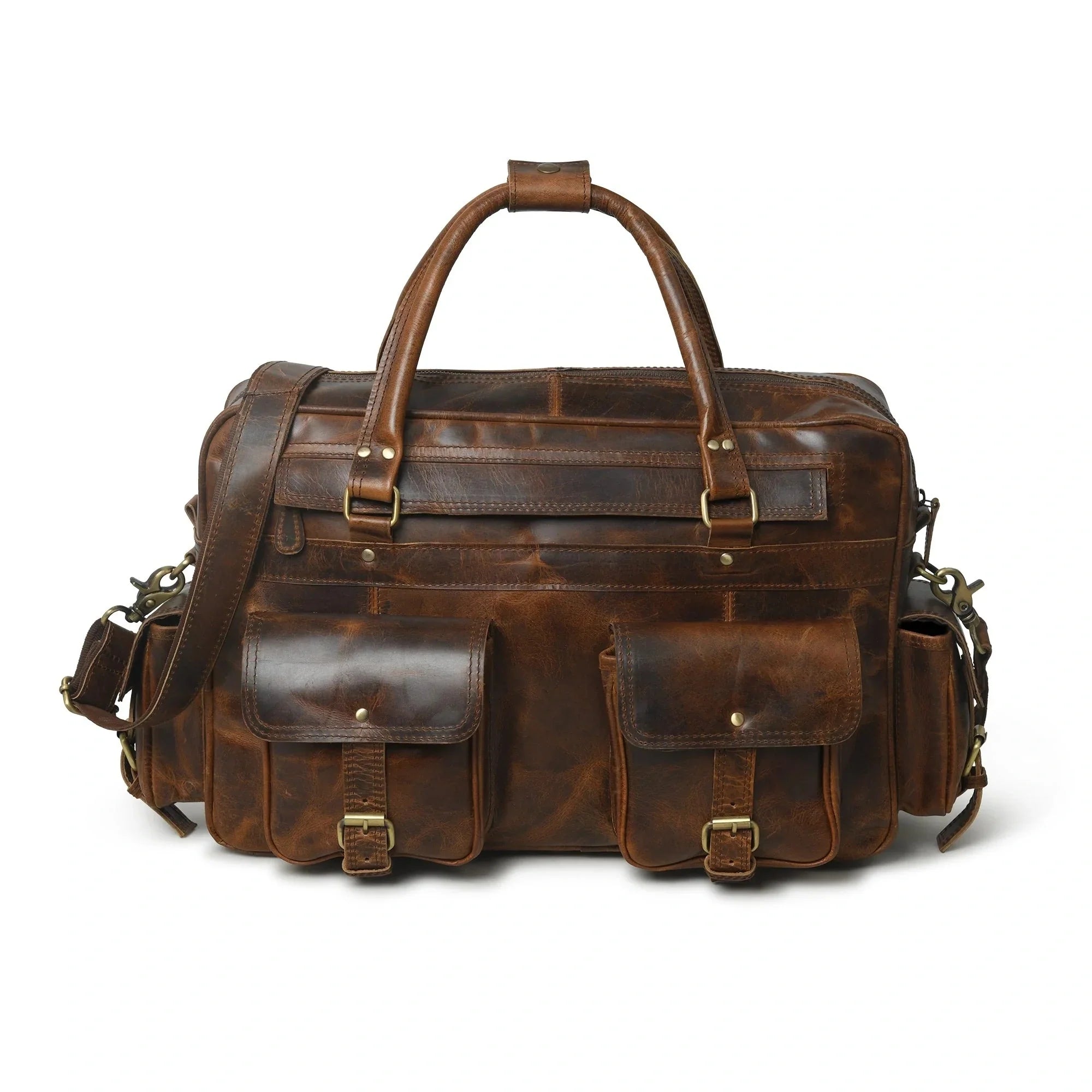 Aster Full Grain Leather Travel Briefcase