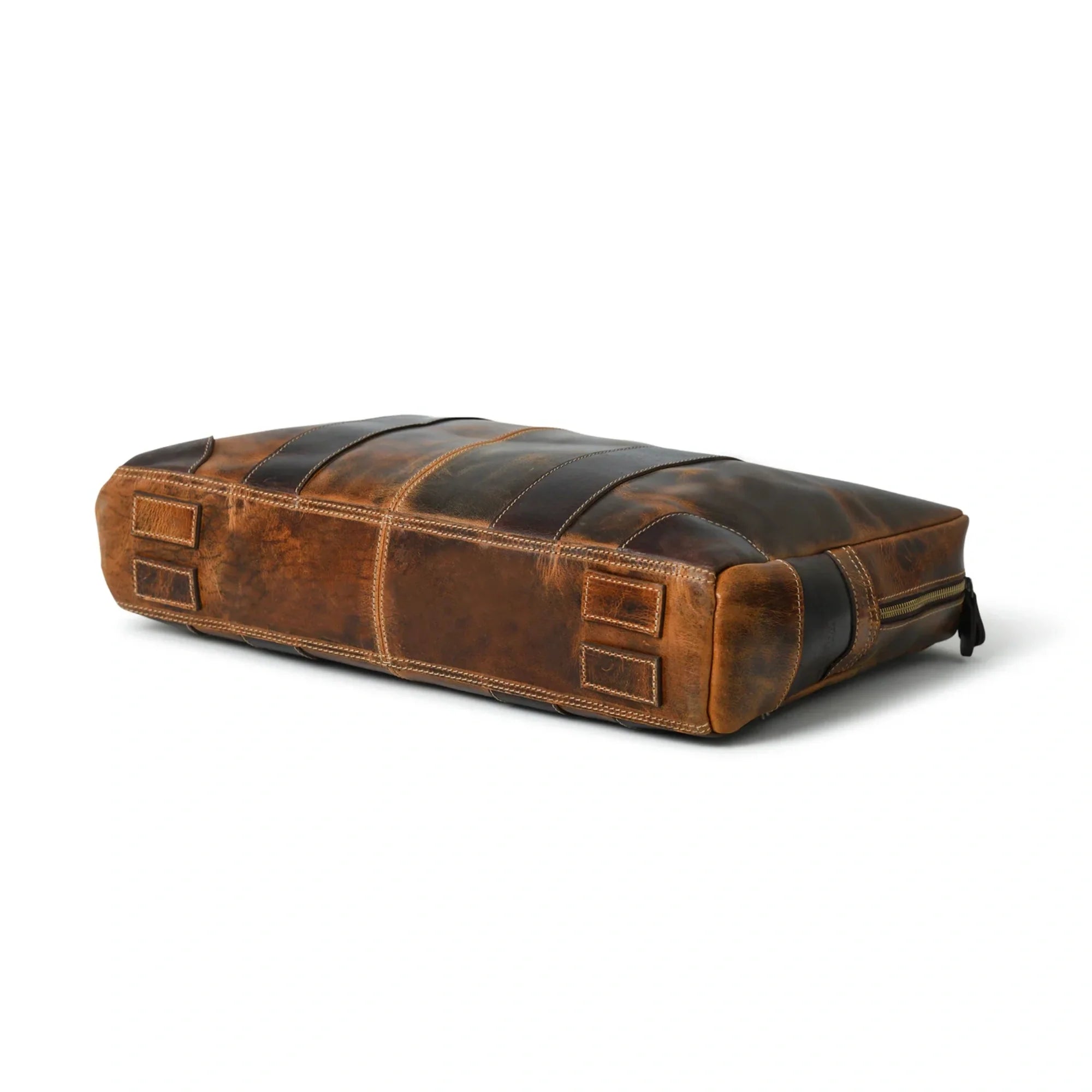 Colby Full grain Leather Briefcase - Brown