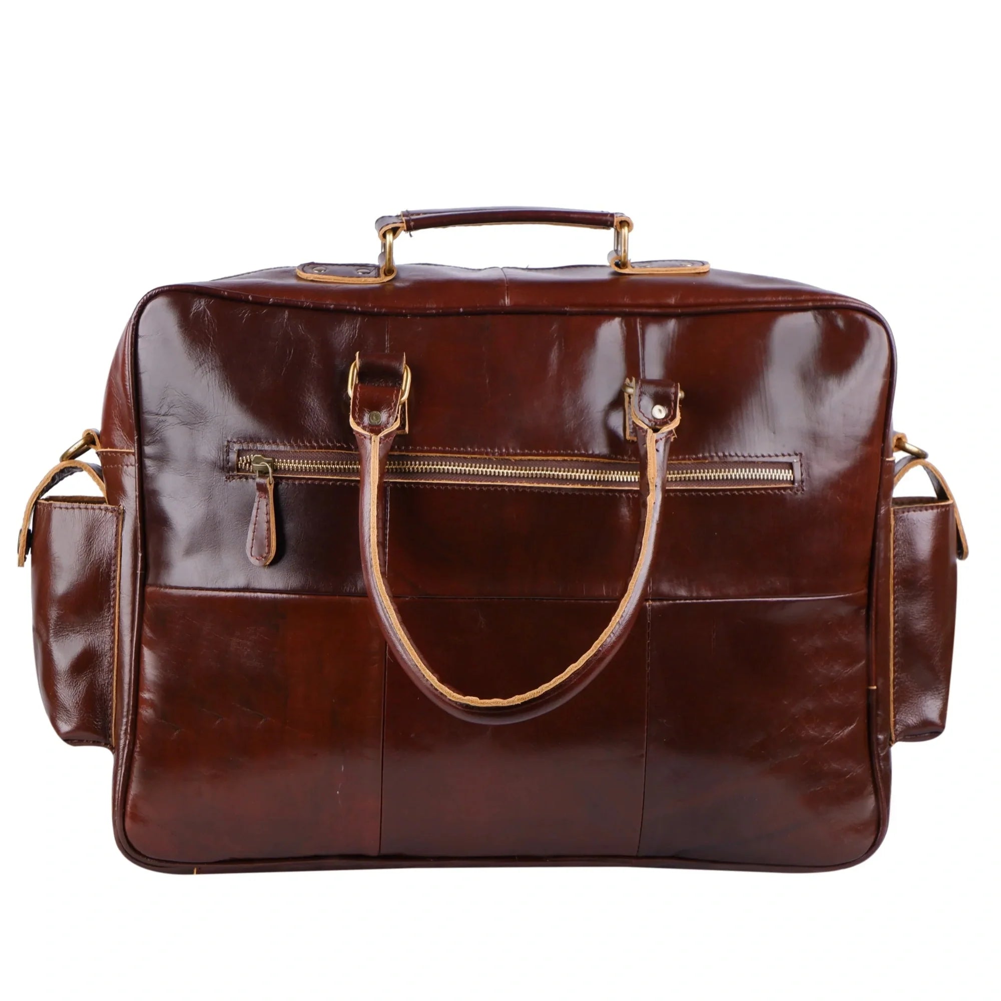 Cherry Red Leather Briefcase
