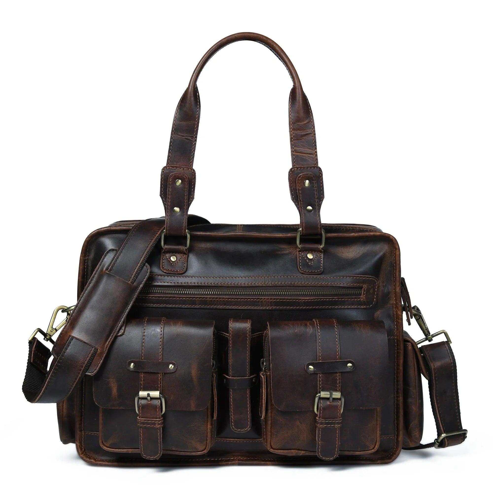 Nolan Buffalo Leather Briefcase