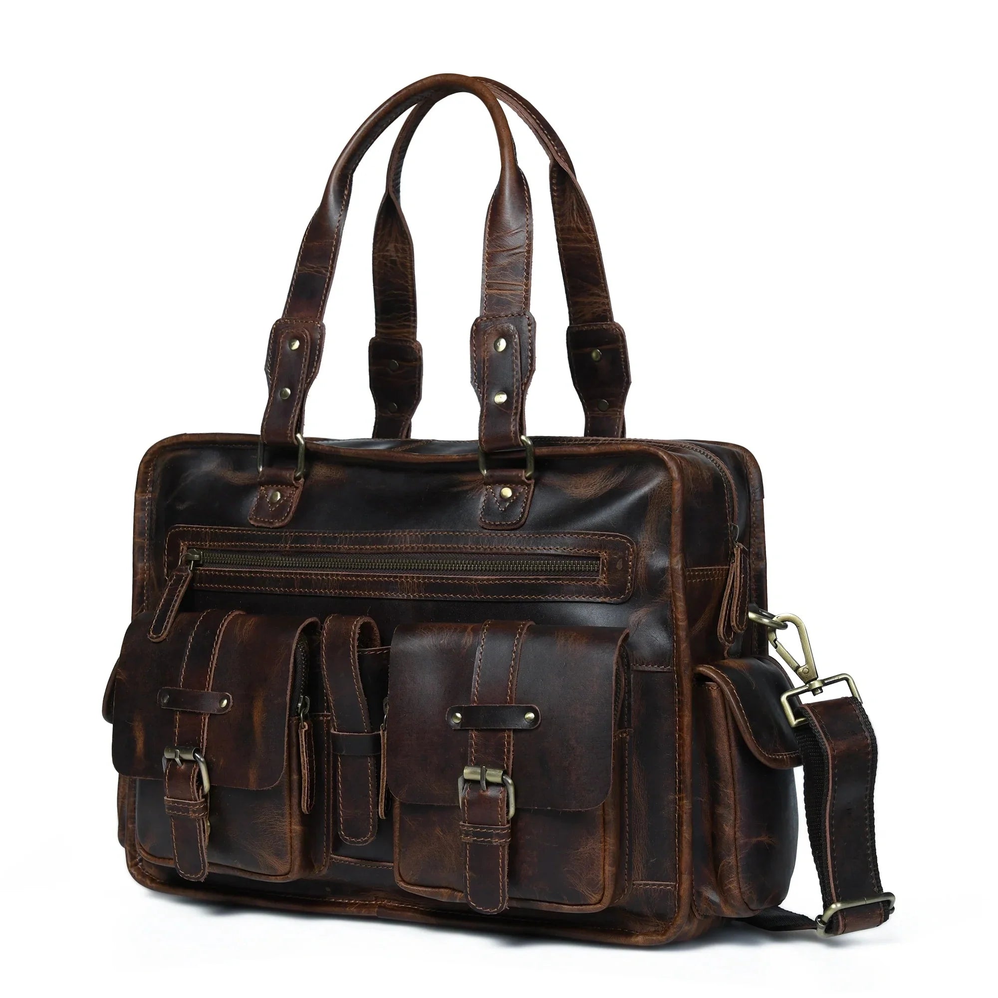 Nolan Buffalo Leather Briefcase