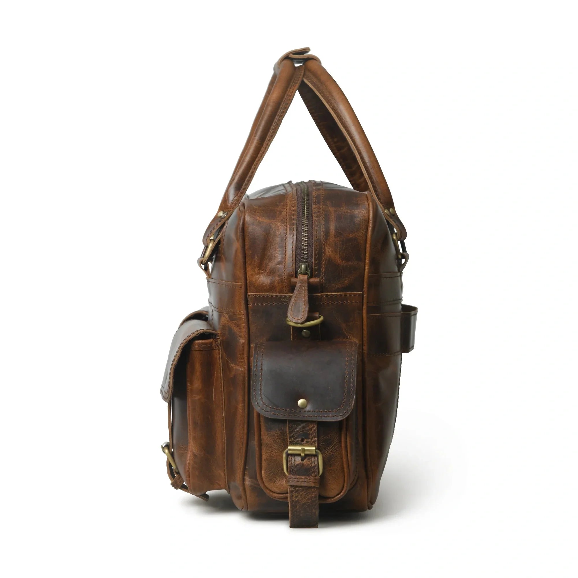 Aster Full Grain Leather Travel Briefcase