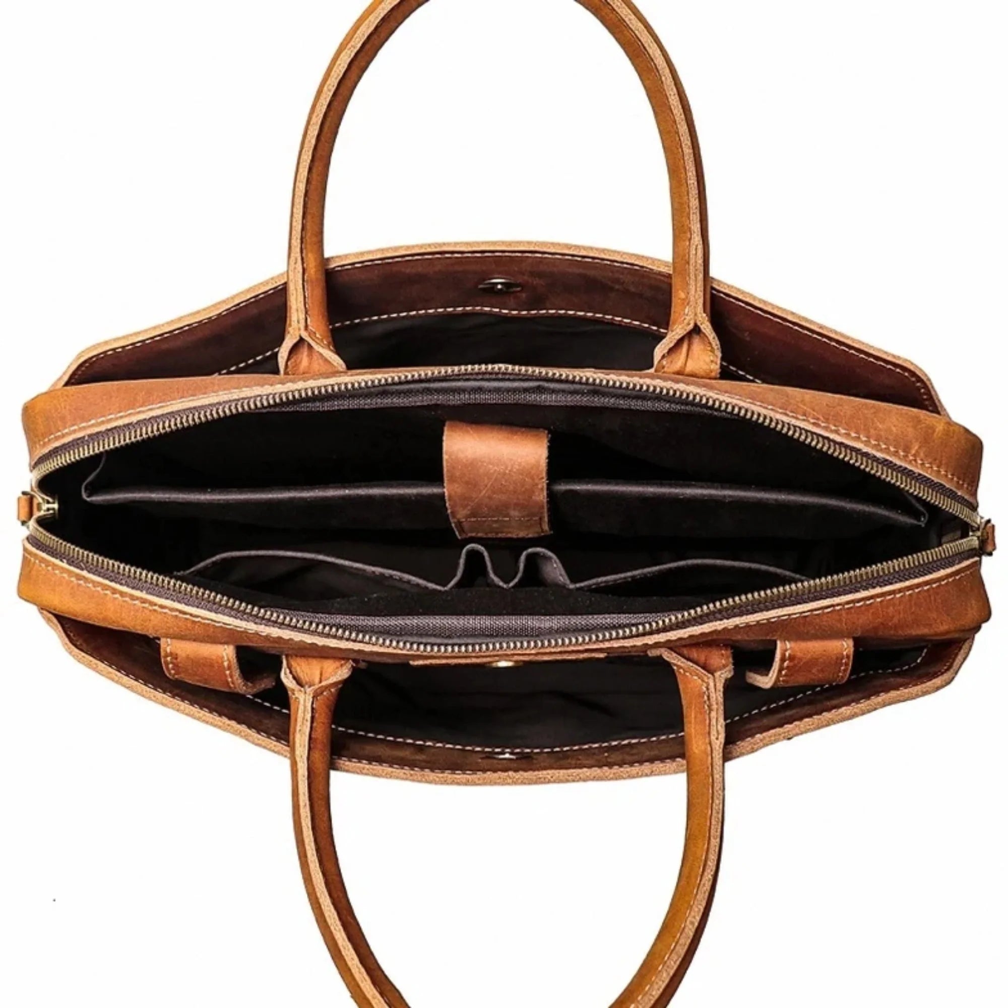Regular Full Grain Leather Office Briefcase