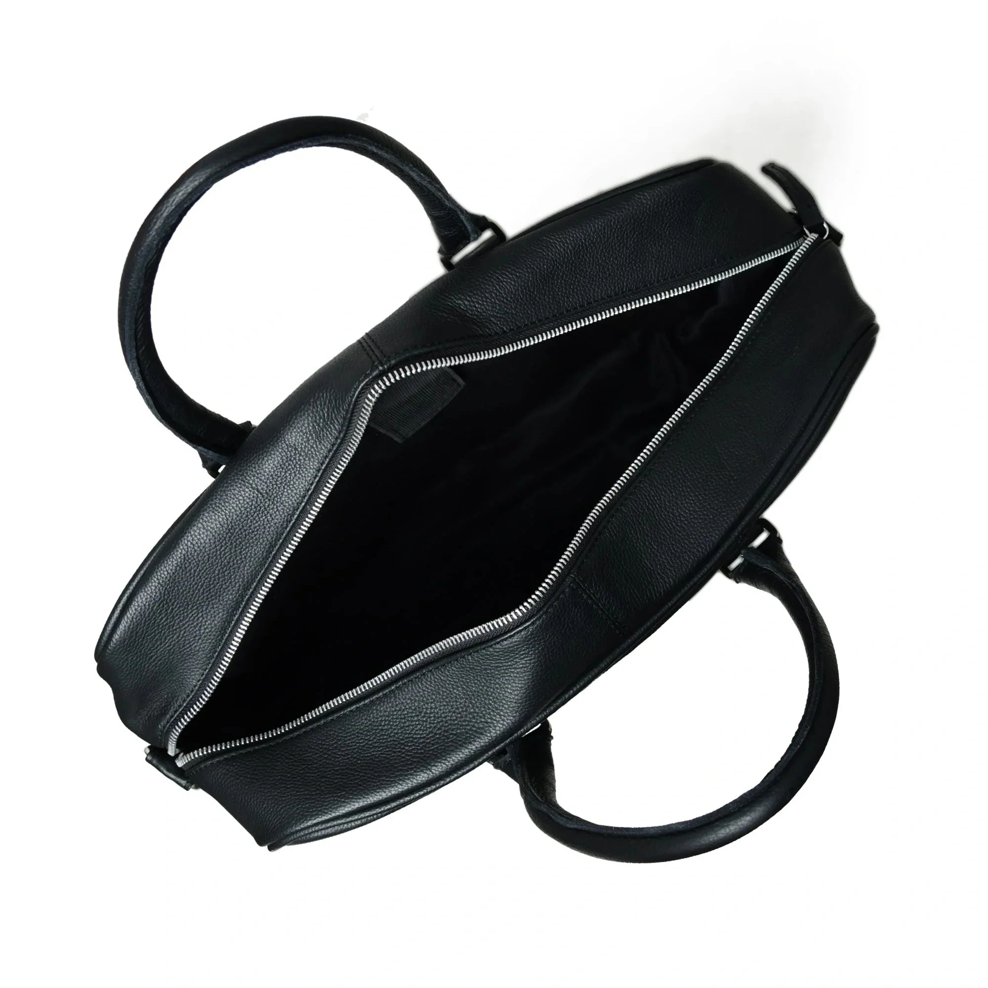 Royal Black Leather Briefcase