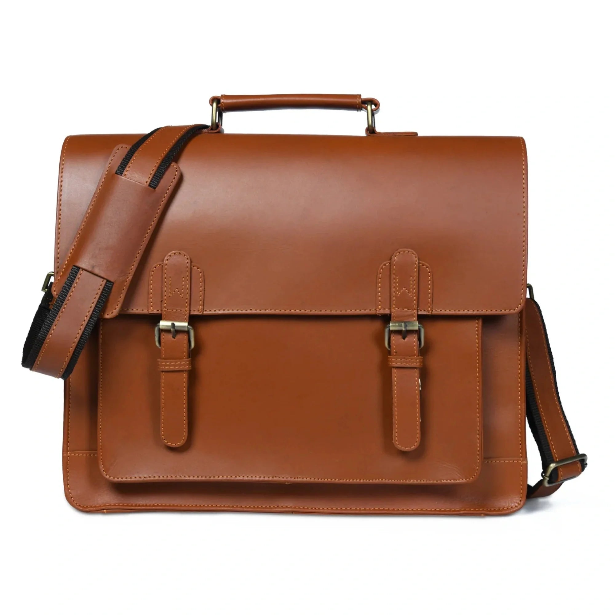 Max Vintage Brown Leather Briefcase