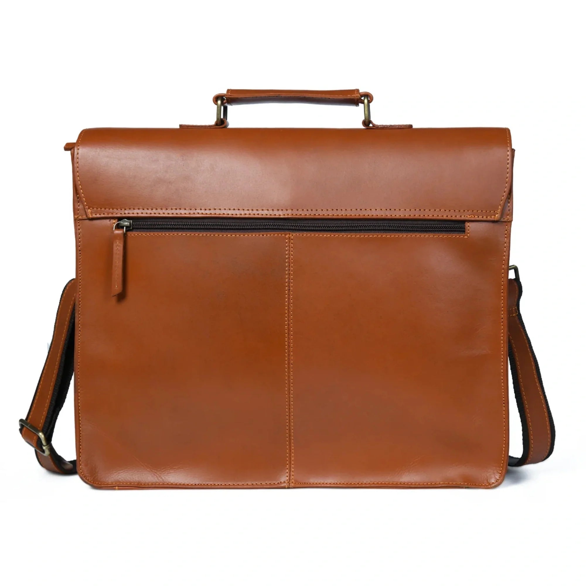 Max Vintage Brown Leather Briefcase