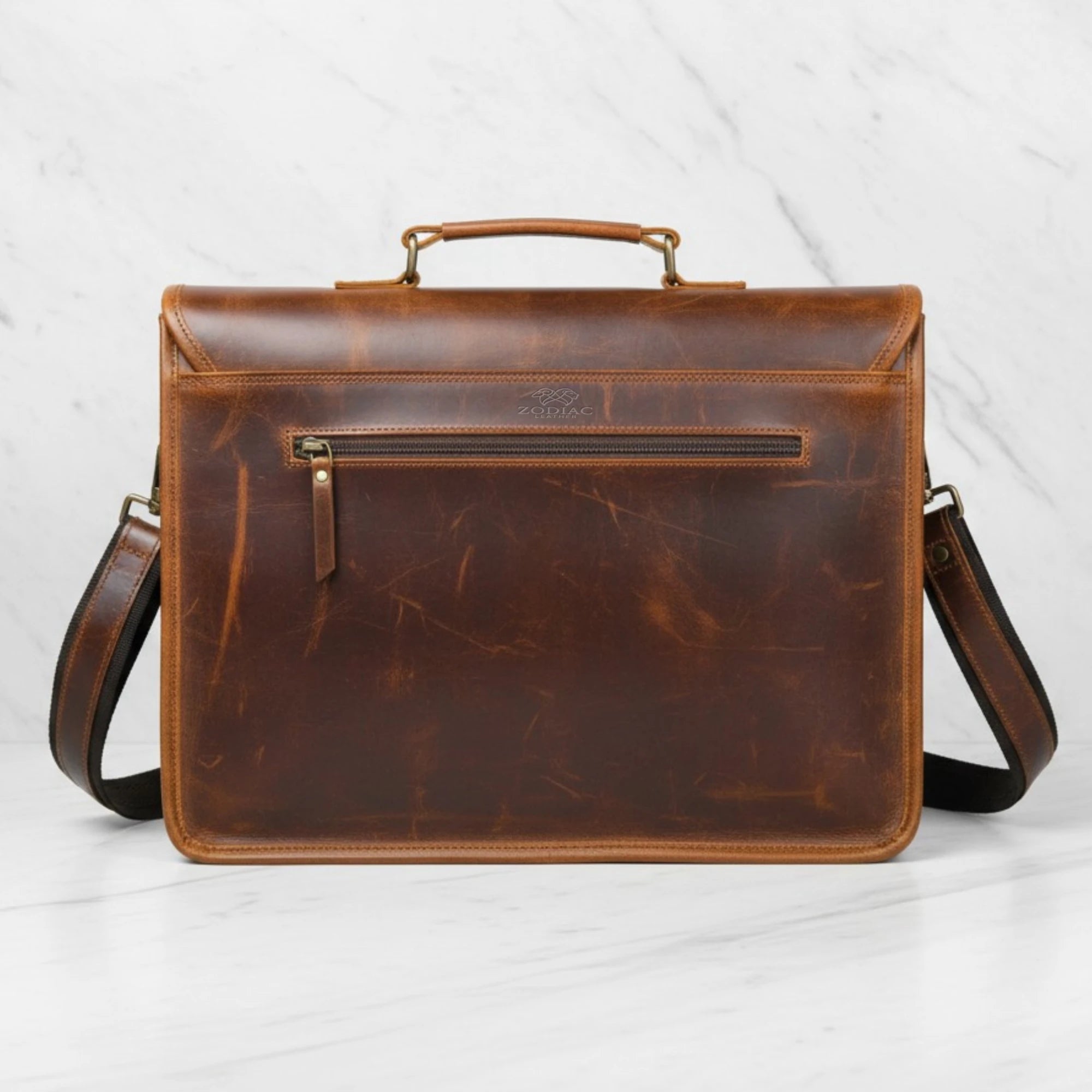 Zodiac Clark Leather Office Briefcase