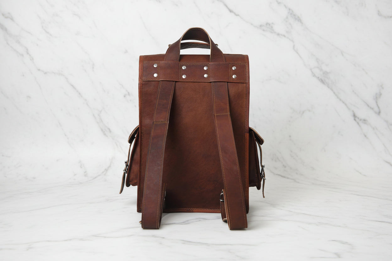 Zodiac Historic Crossbody Leather Backpack