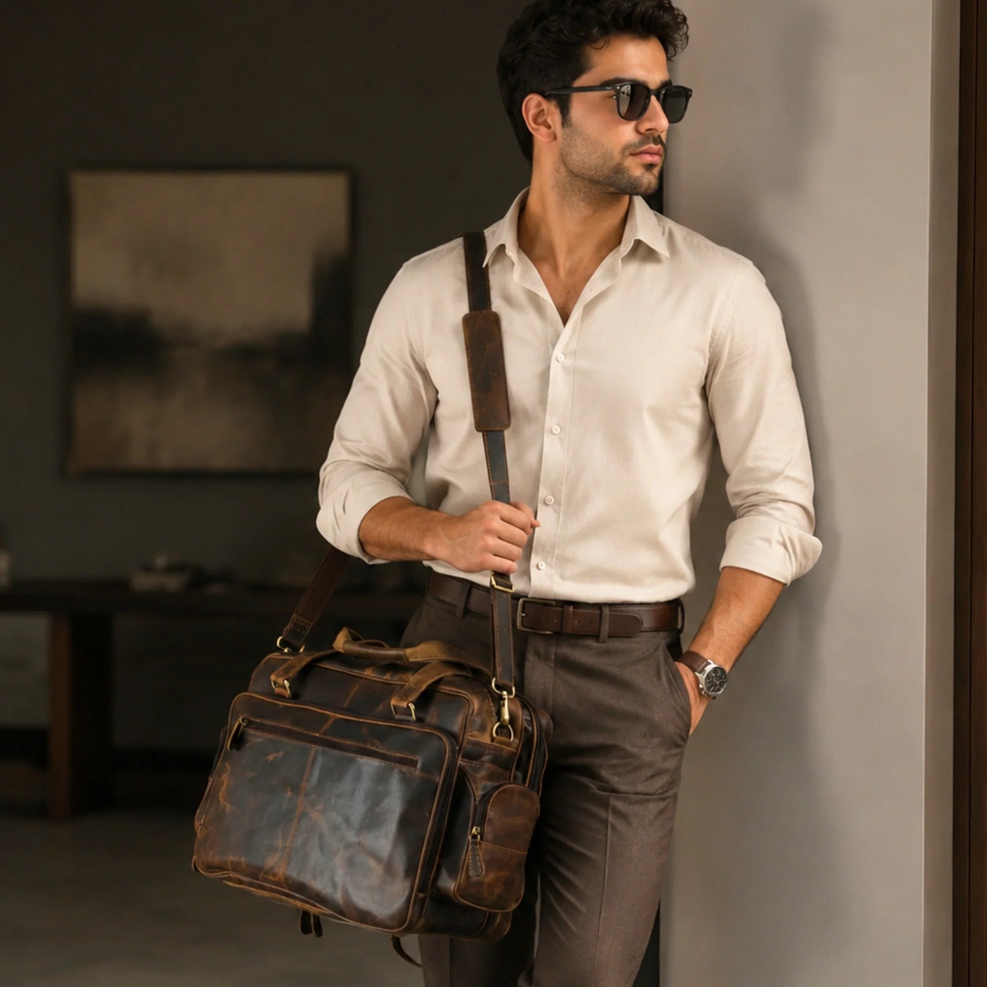 Jacob Full grain Leather Briefcase