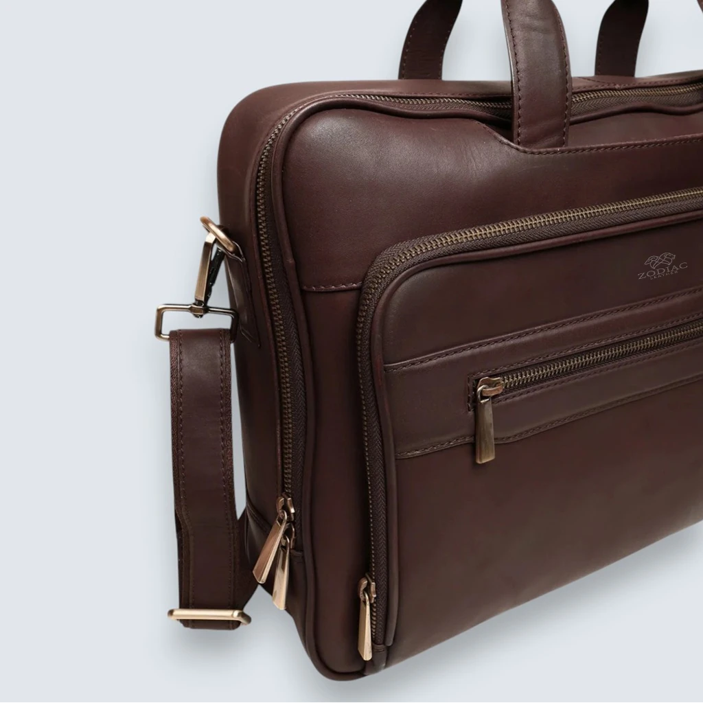 Zodiac Jimmy Brown Laptop Briefcase