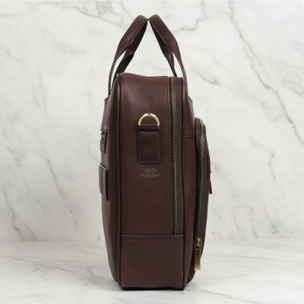 Zodiac Jimmy Brown Laptop Briefcase