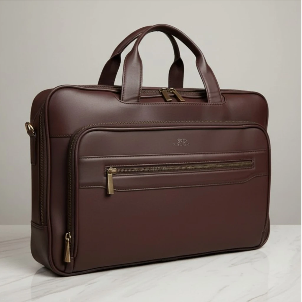 Zodiac Jimmy Brown Laptop Briefcase
