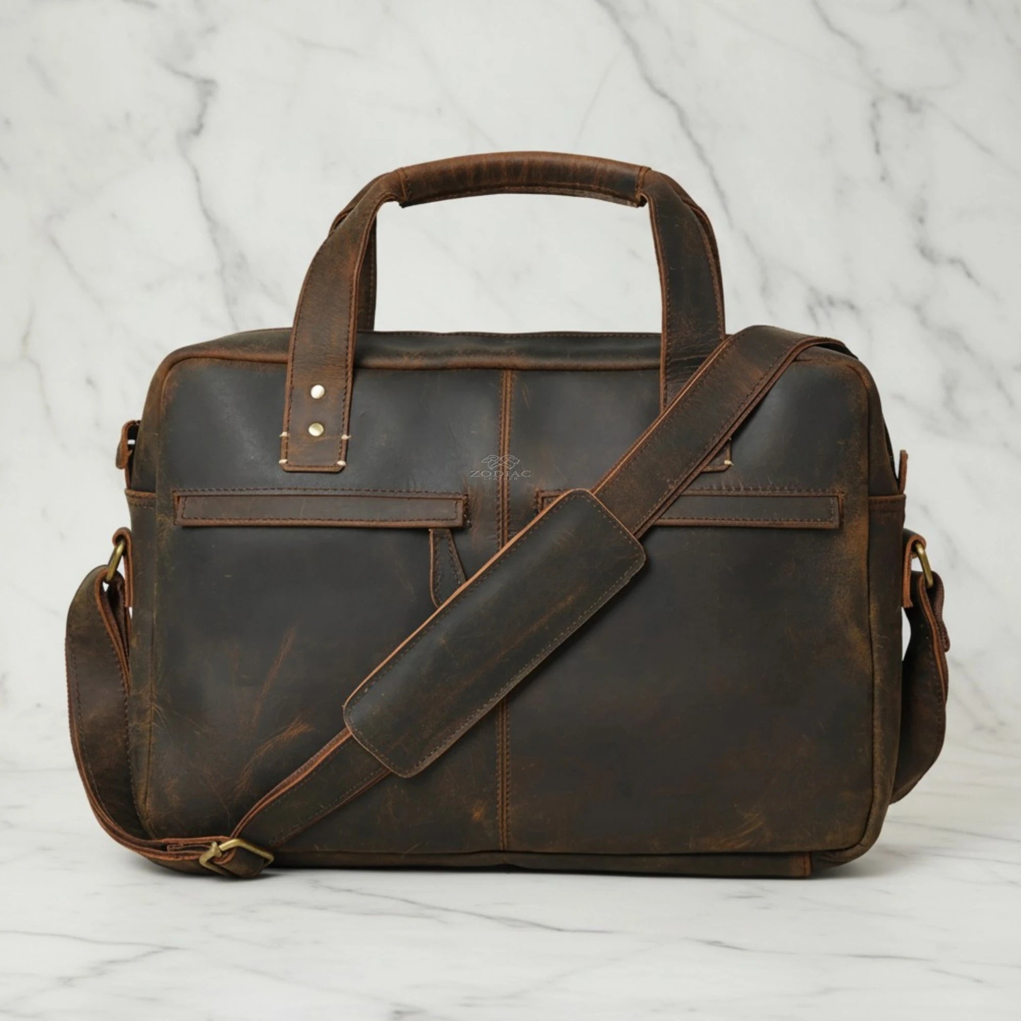 Zodiac Kevin Buffalo Leather Briefcase