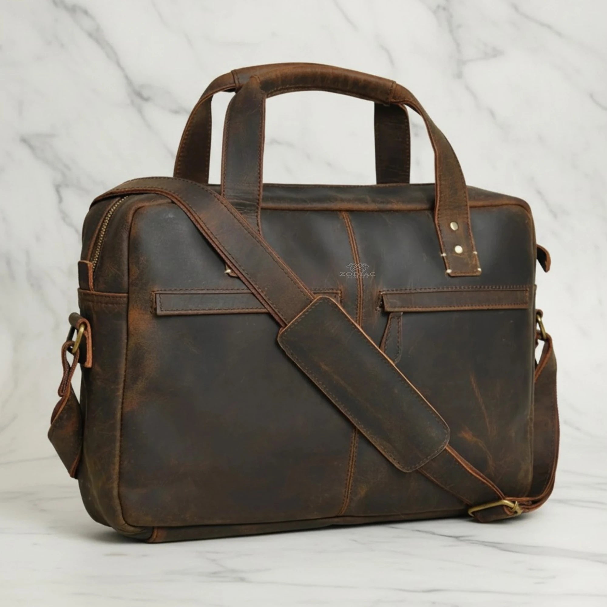 Zodiac Kevin Buffalo Leather Briefcase