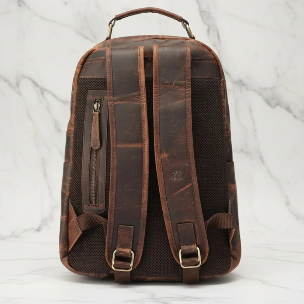 Zodiac Premium Unisex Leather Backpack