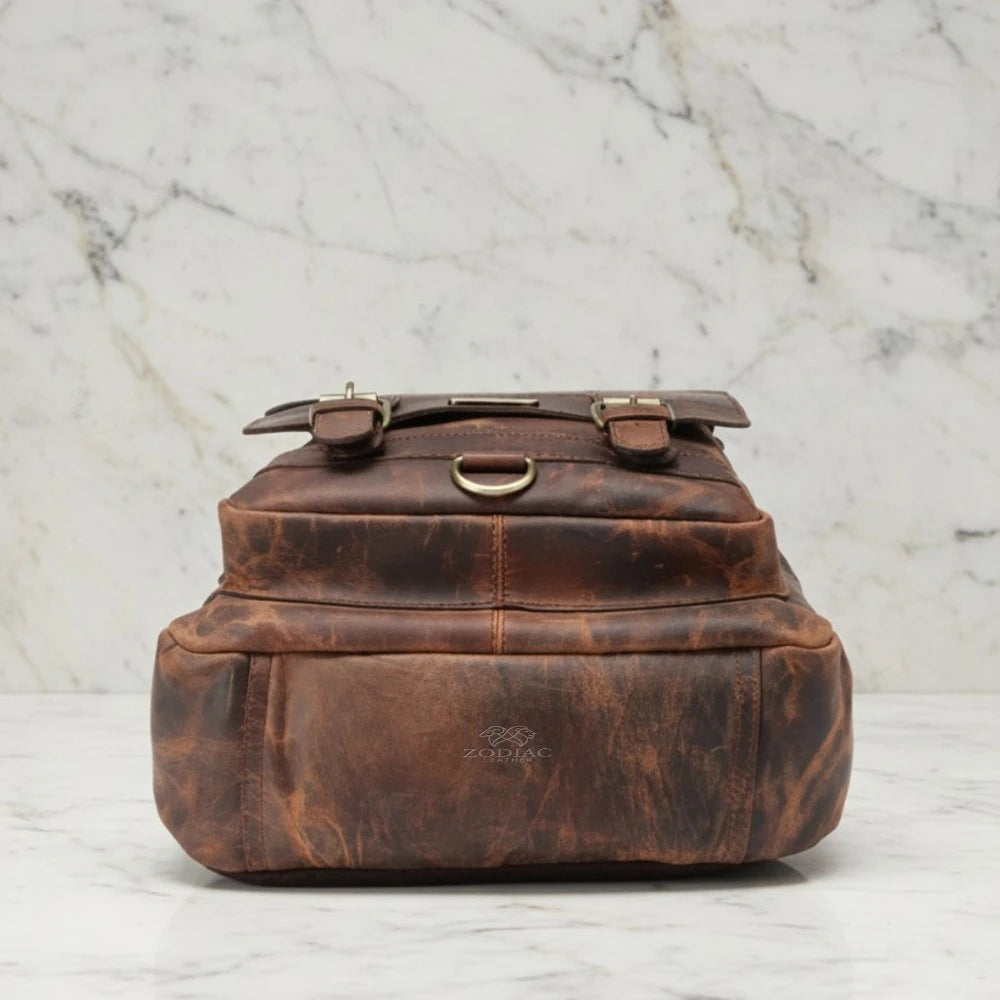 Zodiac Premium Unisex Leather Backpack