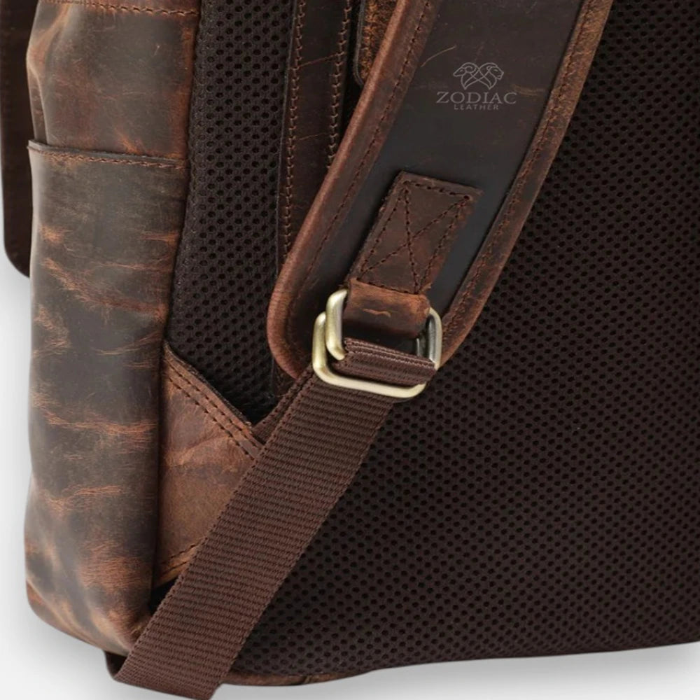 Zodiac Premium Unisex Leather Backpack