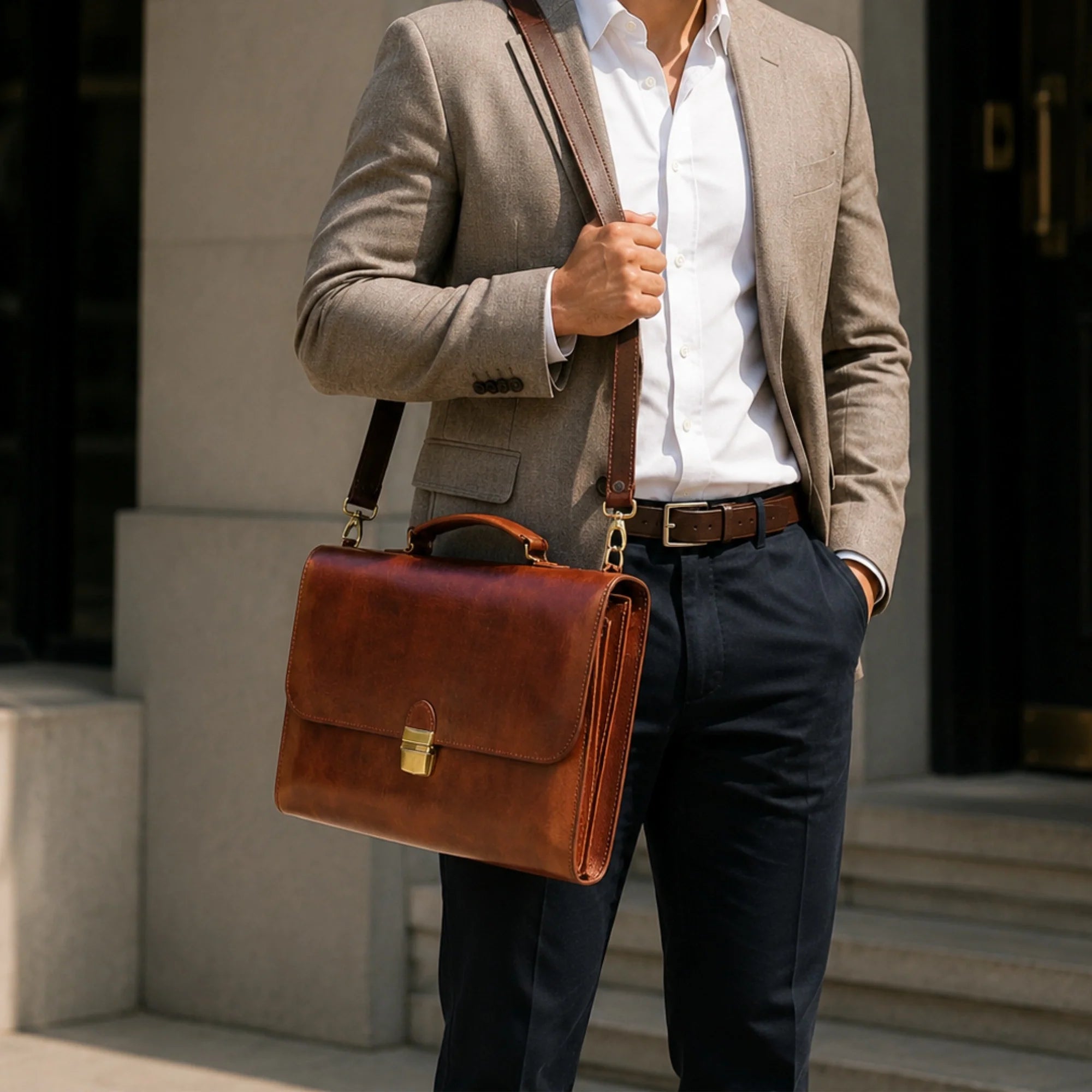 Ronin Leather Briefcase
