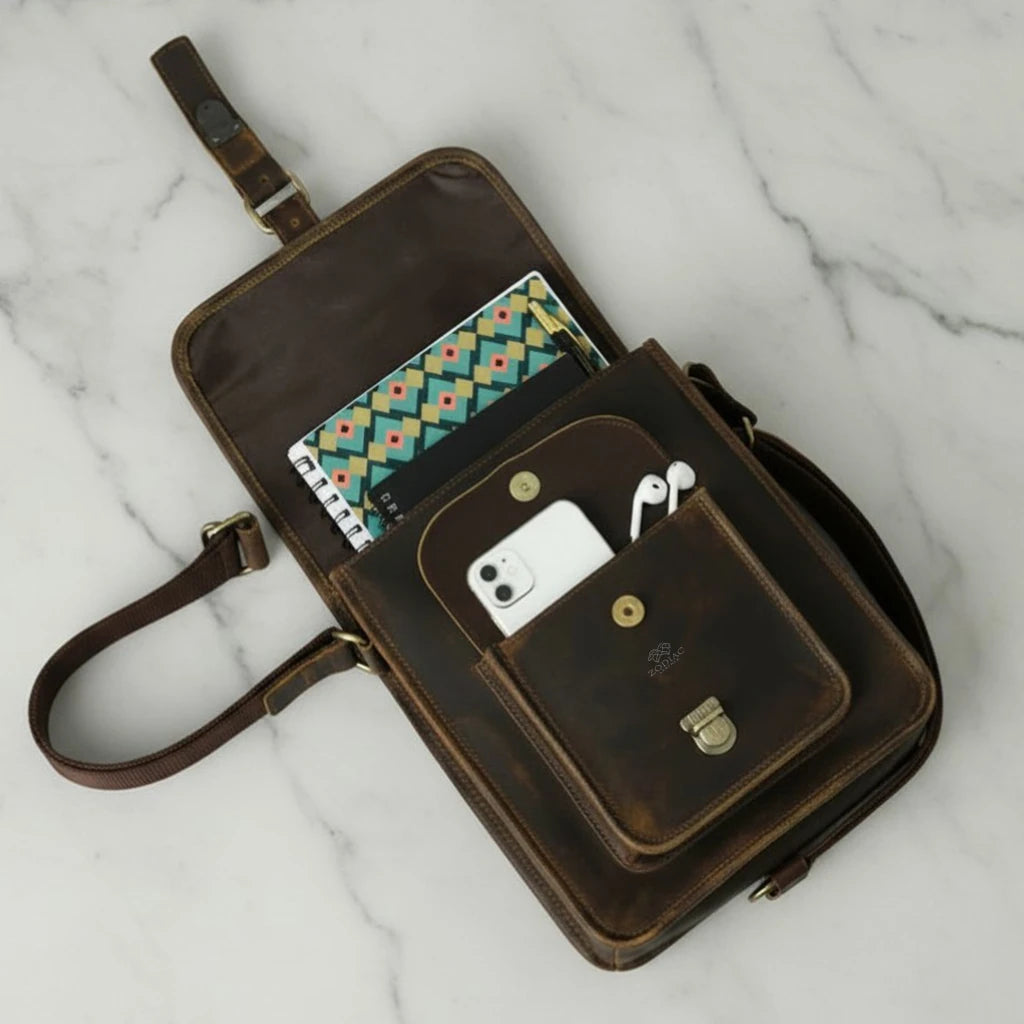 Zodiac Classic Rough Look Crossbody Bag