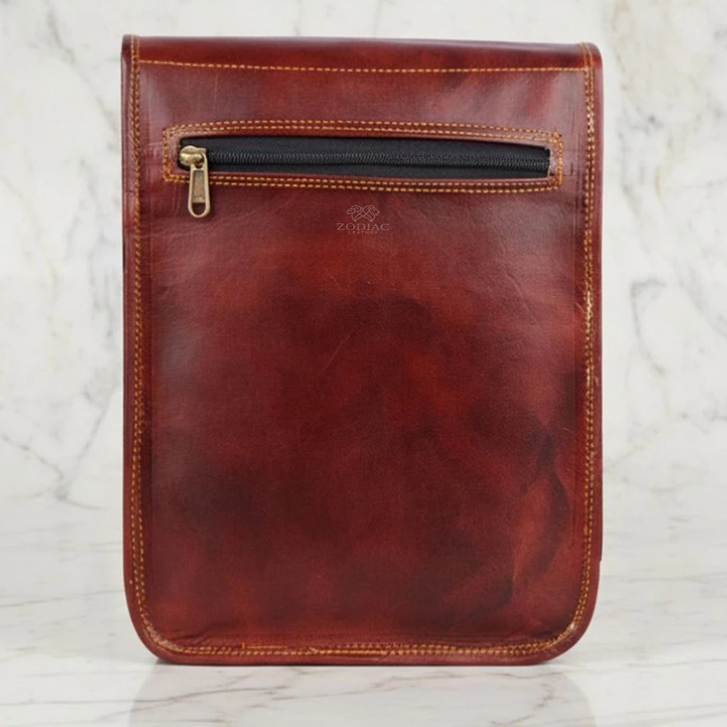 Zodiac Classic Full Grain Crossbody Messenger Bag