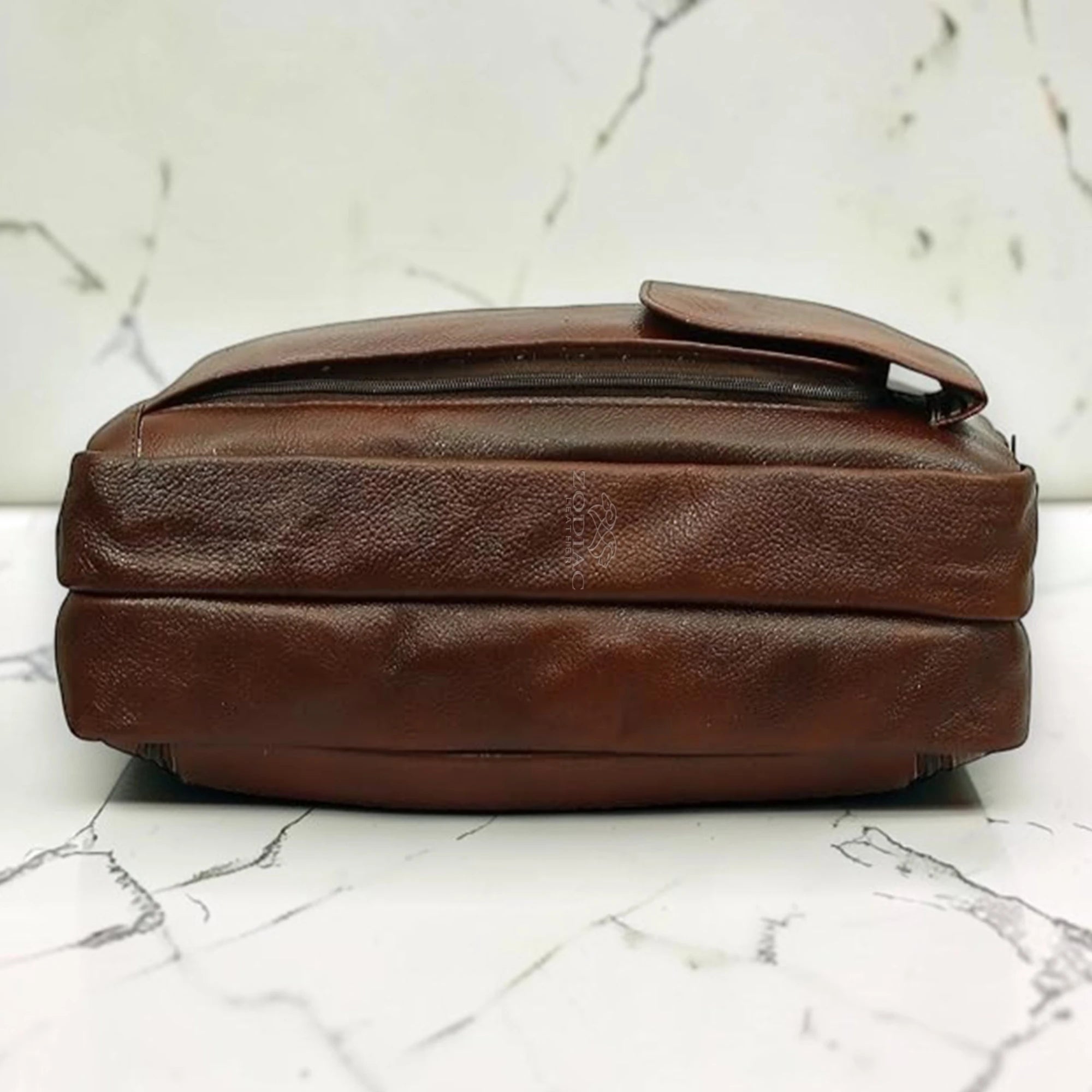Zodiac Asahi Genuine Leather 2 In 1 Backpack Bag Tan Brown