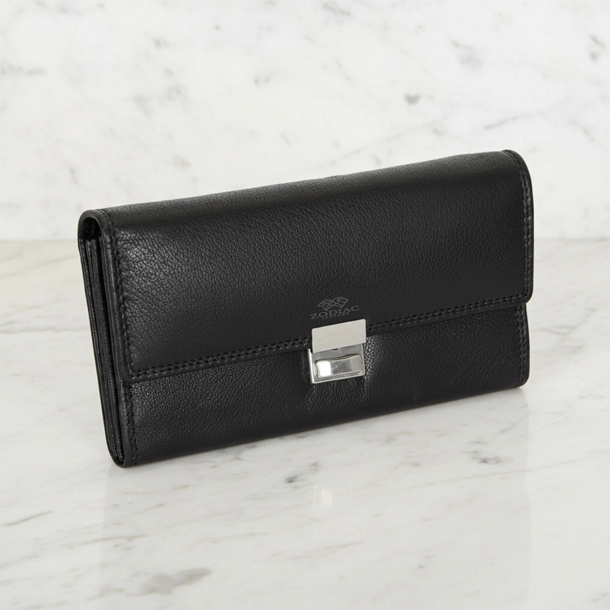 Zodiac Bolsa Genuine Leather Waiter Wallet with Coin Compartment