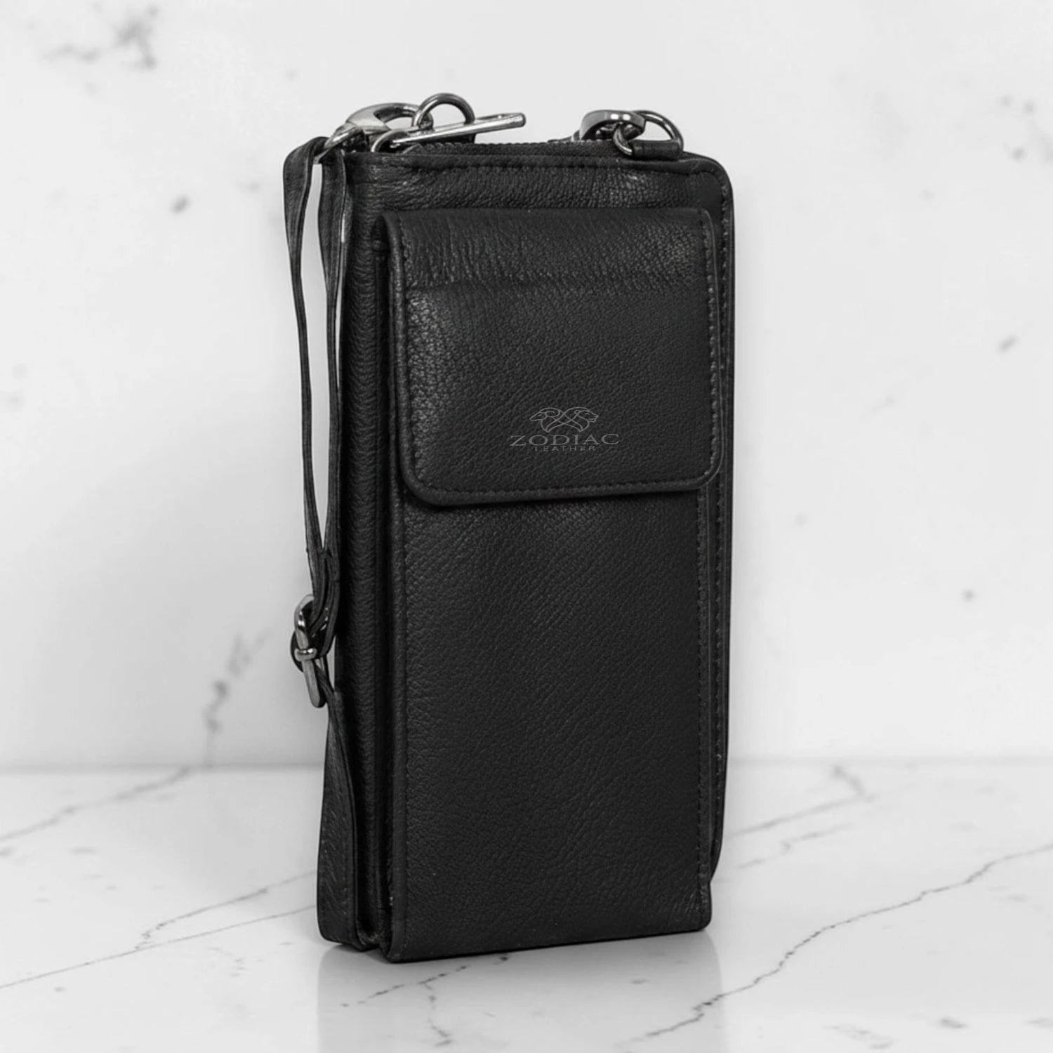 Zodiac Cartera Dual Purpose Leather Purse For Mobile & Money