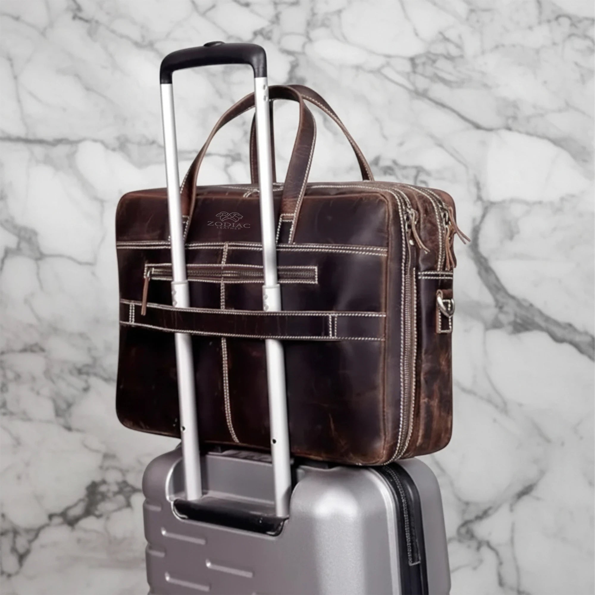Zodiac James Genuine Leather Briefcase Bag