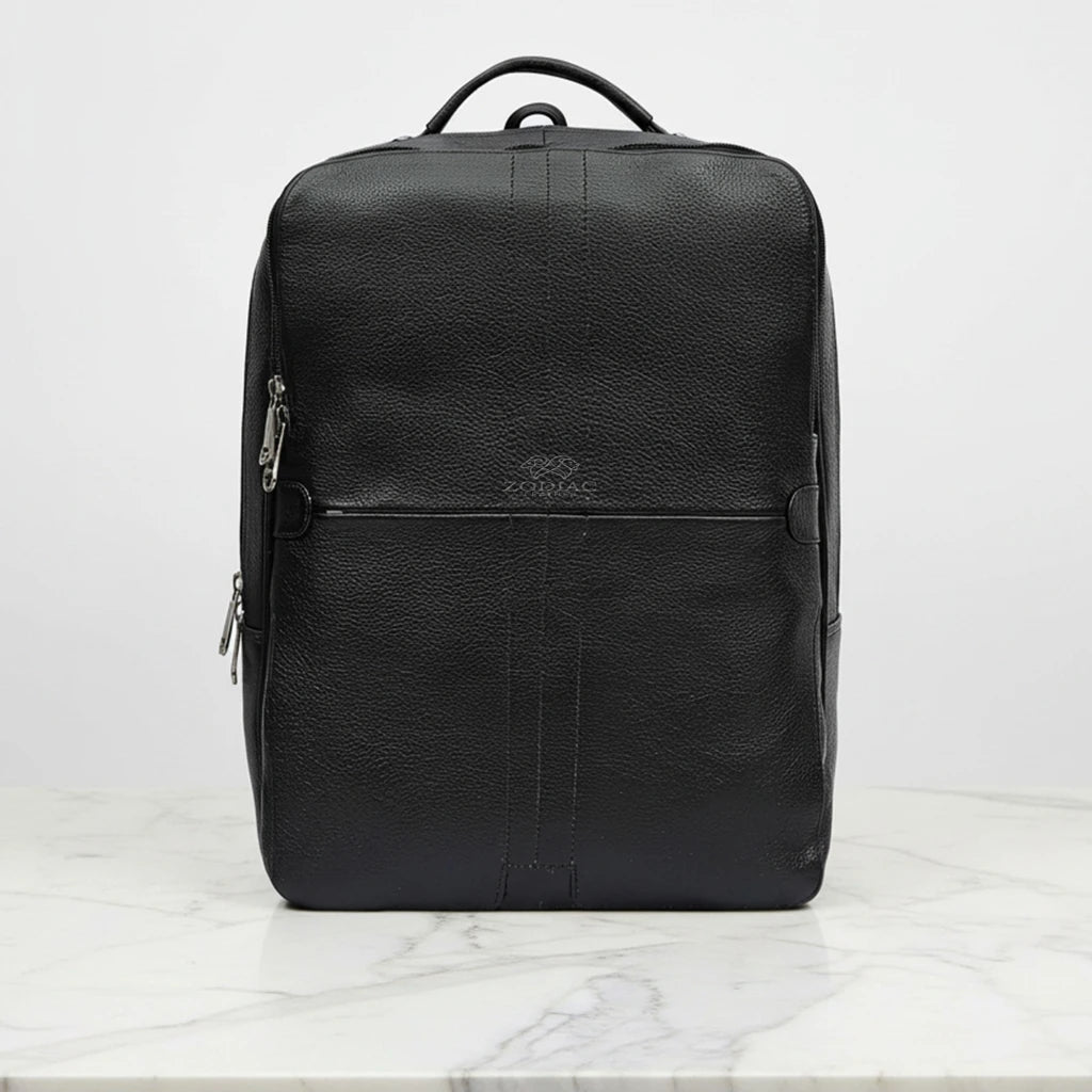 Zodiac Lovita Full Grain Leather Backpack Black