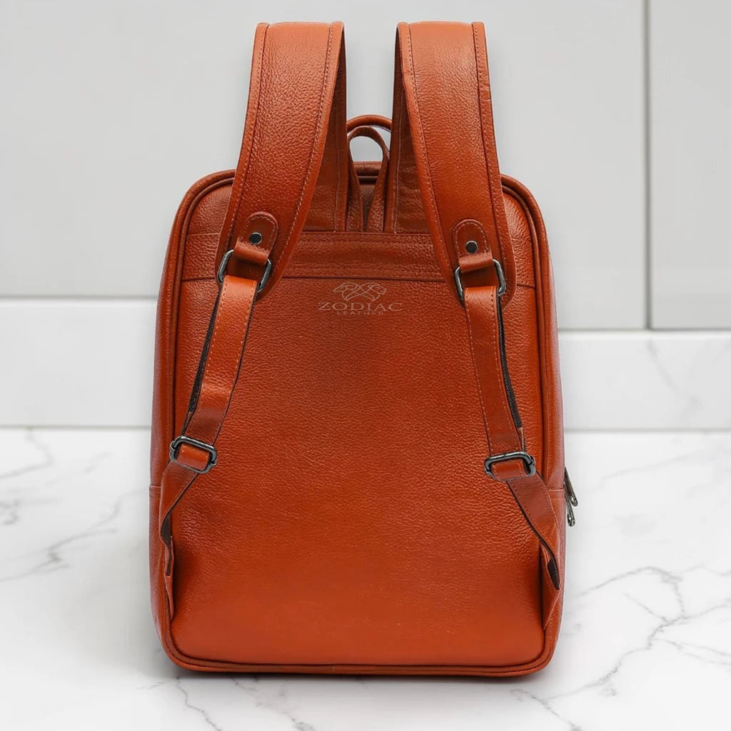 Zodiac Lovita Full Grain Leather Backpack Brown