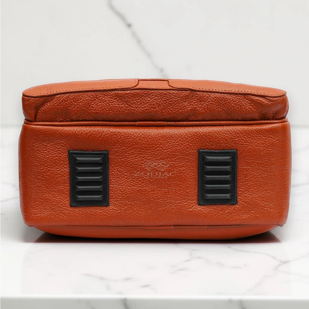 Zodiac Lovita Full Grain Leather Backpack Brown
