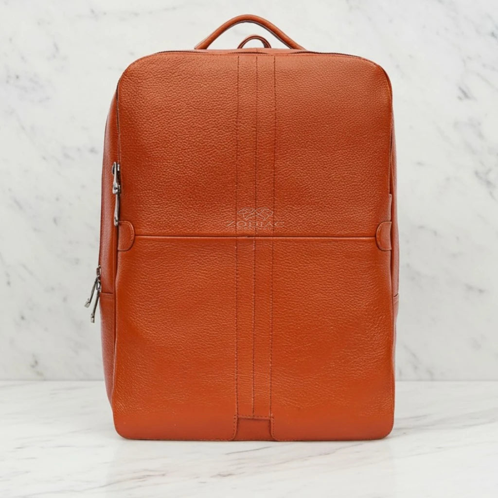 Zodiac Lovita Full Grain Leather Backpack Brown