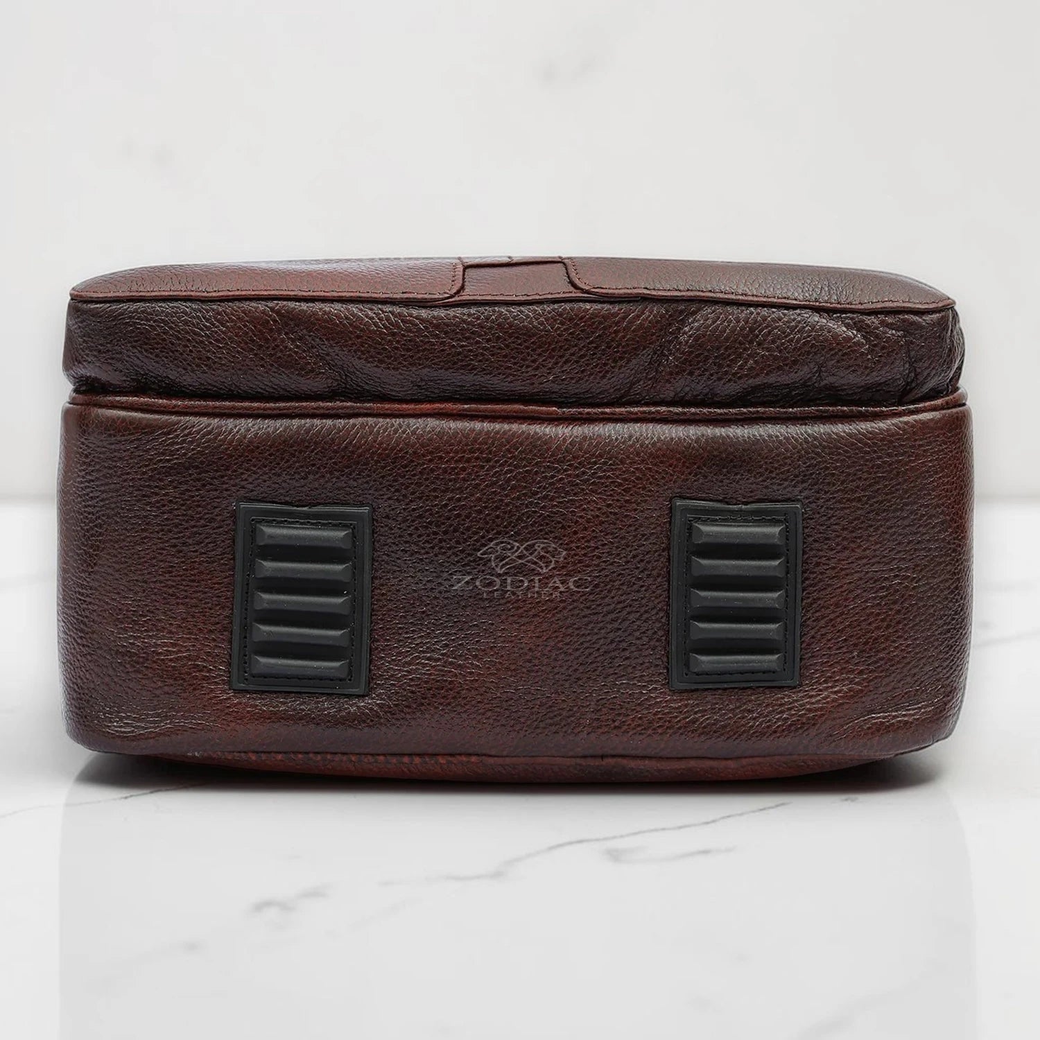 Zodiac Lovita Full Grain Leather Backpack Tan Brown