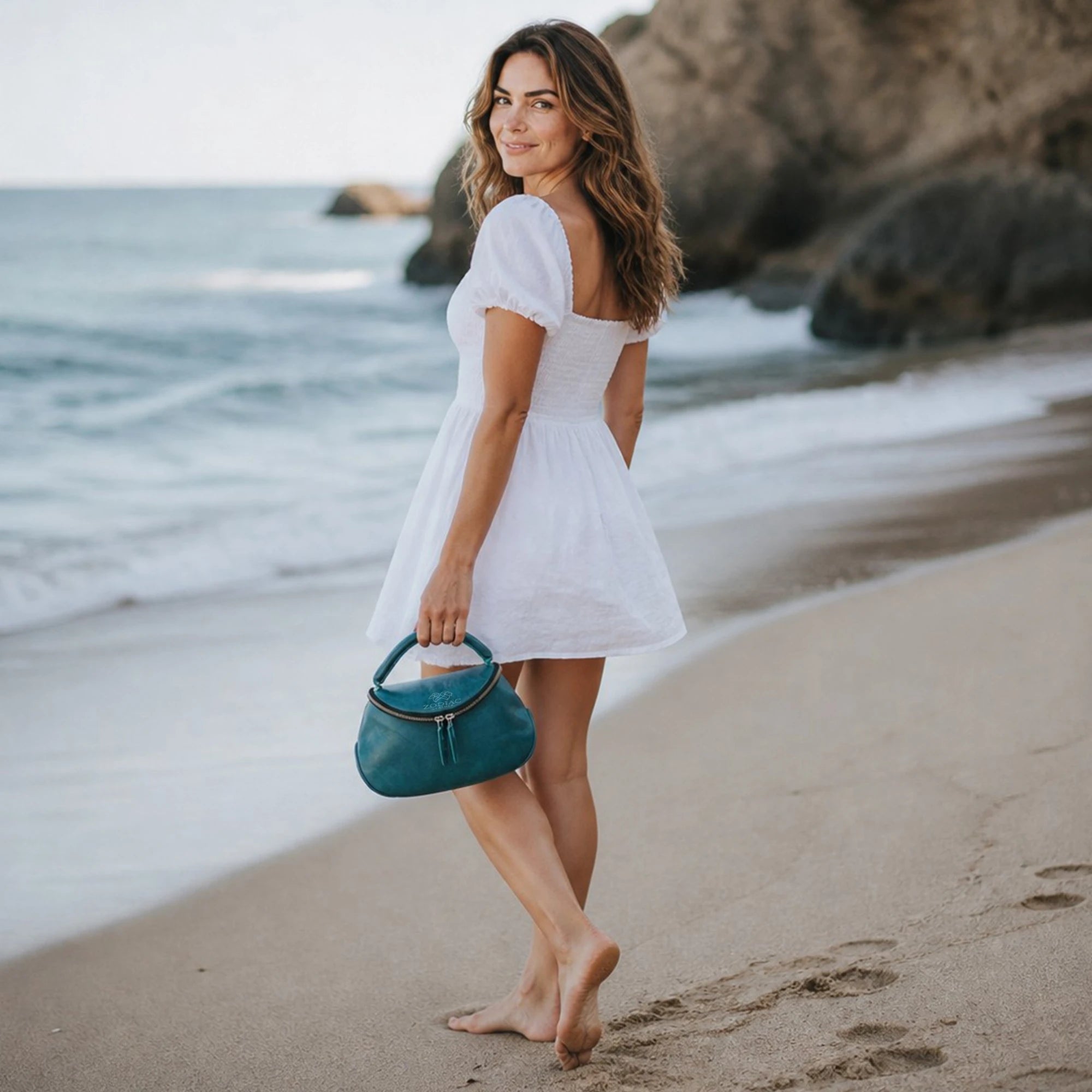 Zodiac Marie Premium Leather Handbag For Women Blue