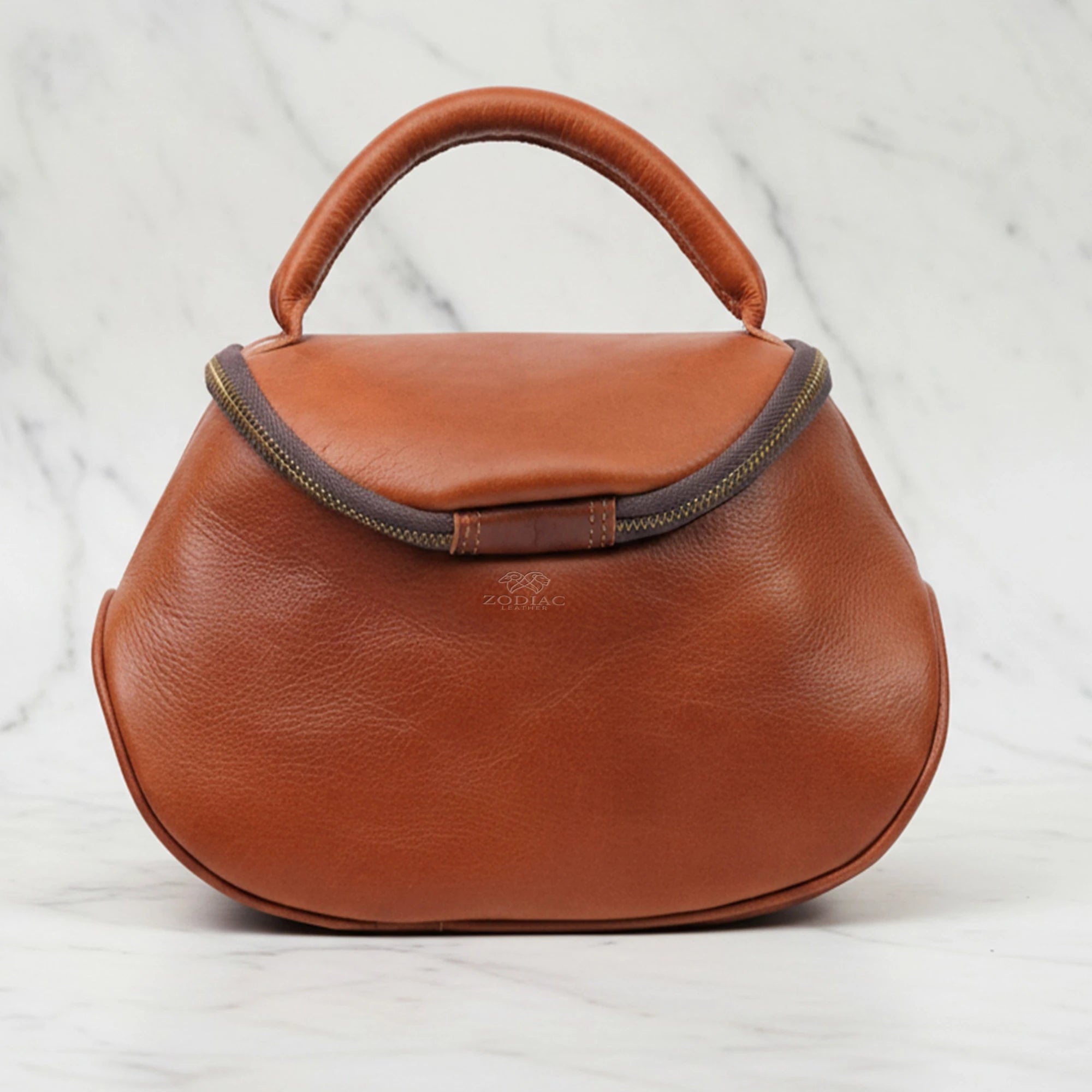 Zodiac Marie Premium Leather Handbag For Women Brown