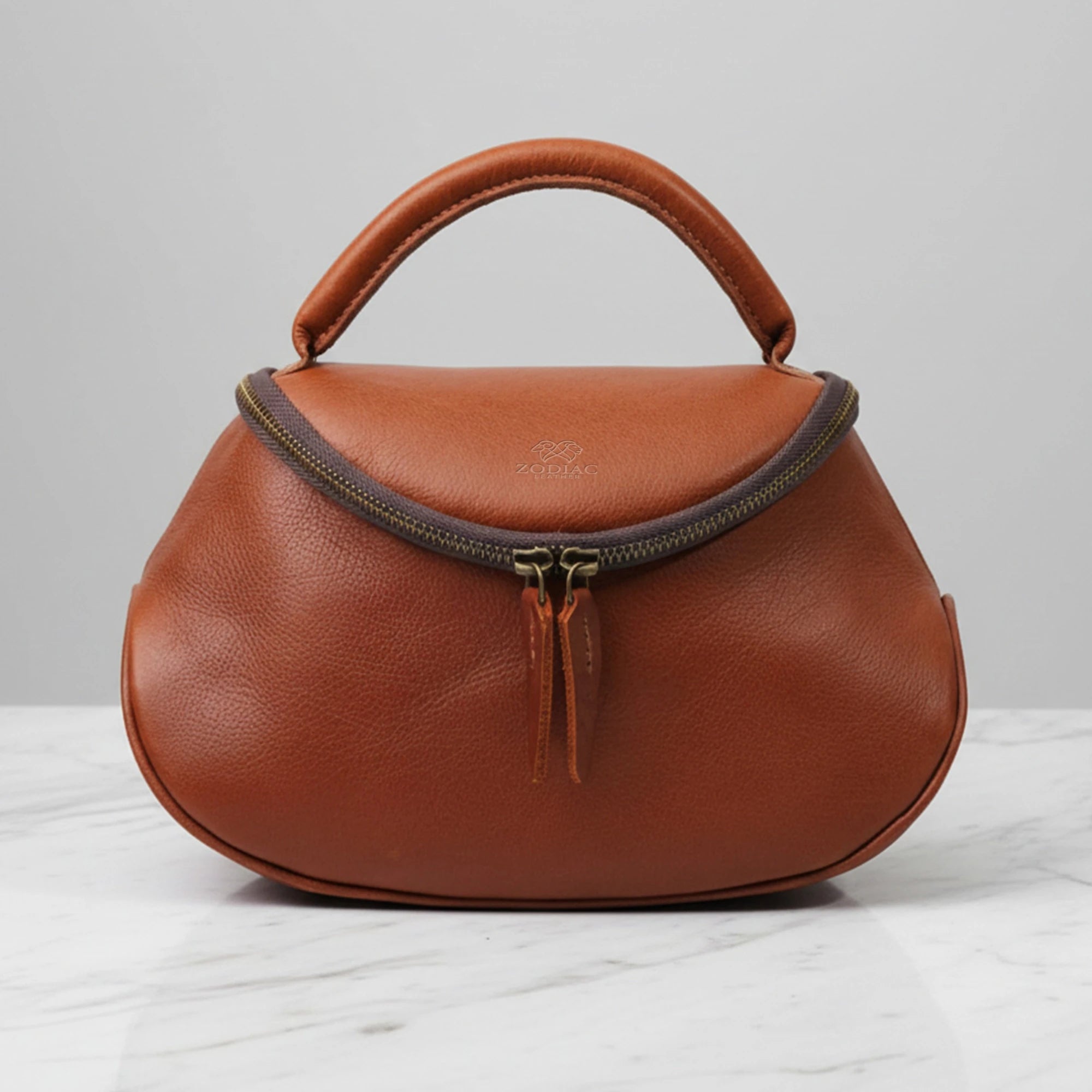Zodiac Marie Premium Leather Handbag For Women Brown