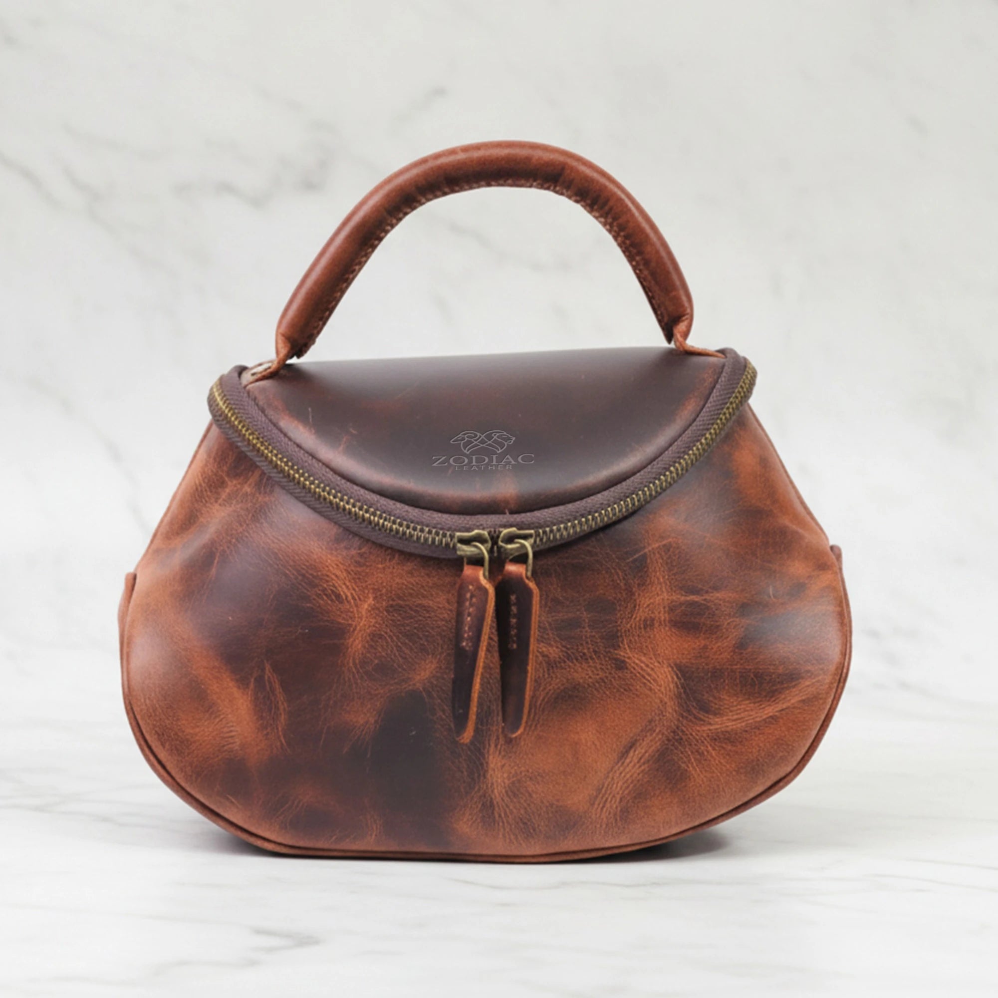 Zodiac Marie Premium Leather Handbag For Women Tan